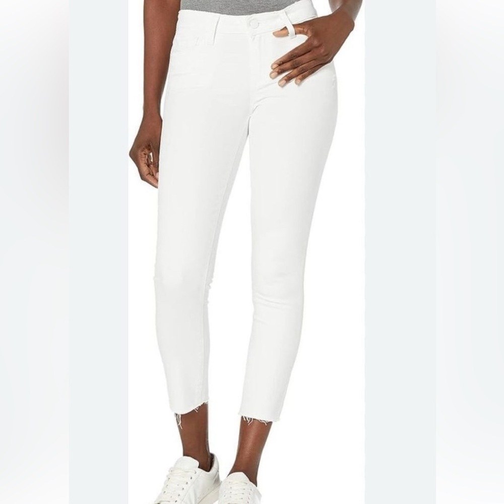 PAIGE Jeans White Skyline Skinny Crop Women's Size 29 Designer Jeans Pockets